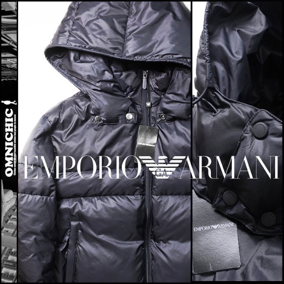 Emporio Armani(エンポリオアルマーニ)の旅行も安心たっぷり羽毛のパッカブルエンポリオアルマーニリアルダウンジャケット54 メンズのジャケット/アウター(ダウンジャケット)の商品写真