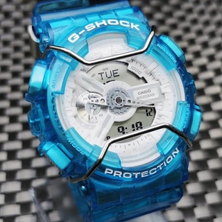 カシオ(CASIO)のG-SHOCK GA-110BC ブルースケルトン & バンパー + メタル遊環(腕時計(アナログ))