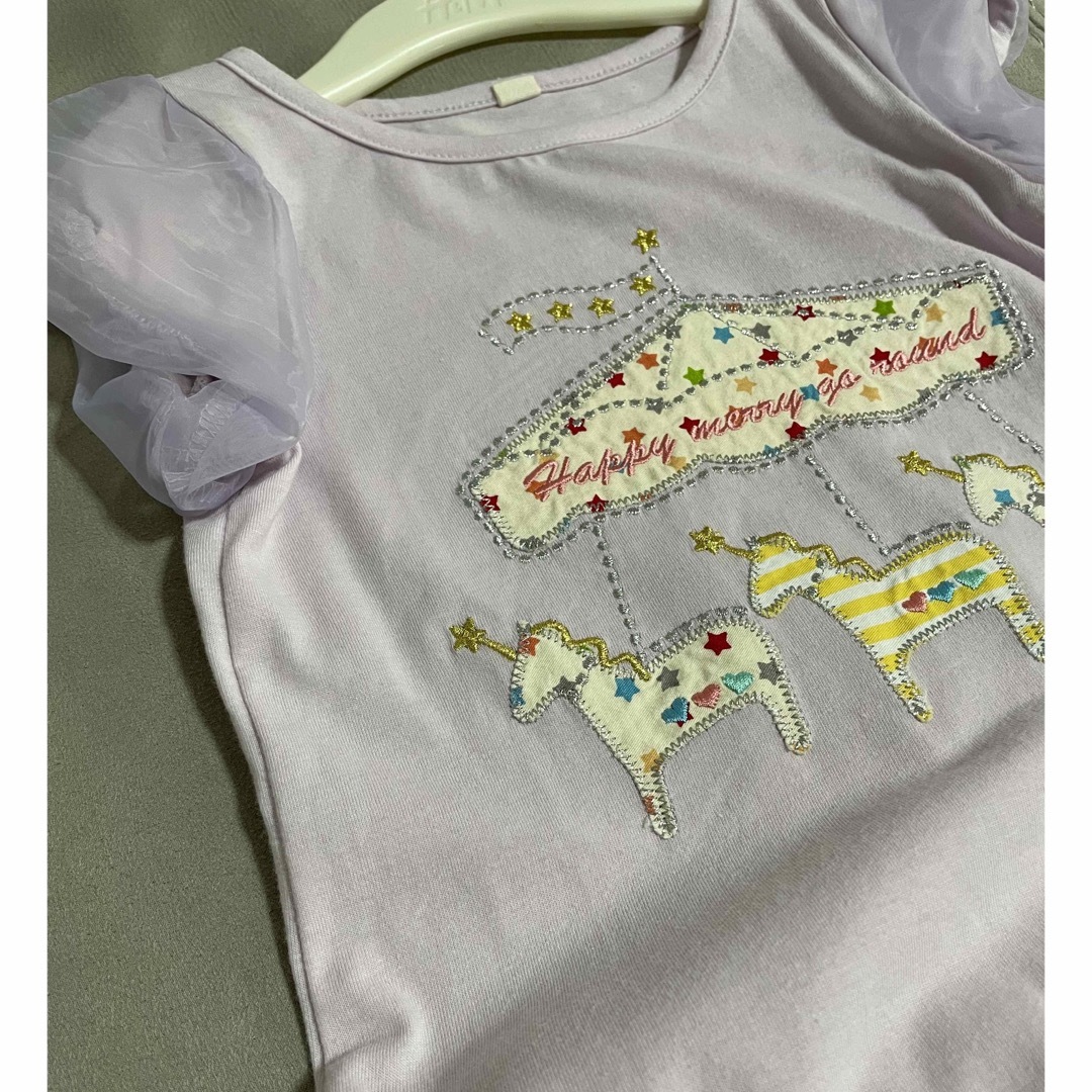 トップス　スカート　セットアップ キッズ/ベビー/マタニティのキッズ服女の子用(90cm~)(Tシャツ/カットソー)の商品写真