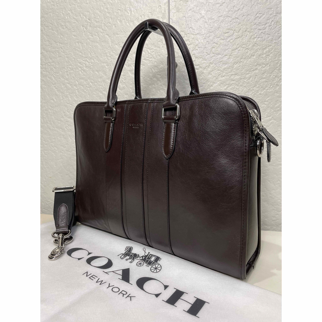 良品】定価9.6万円 コーチ メンテ済み ビジネス レザー バッグ 138