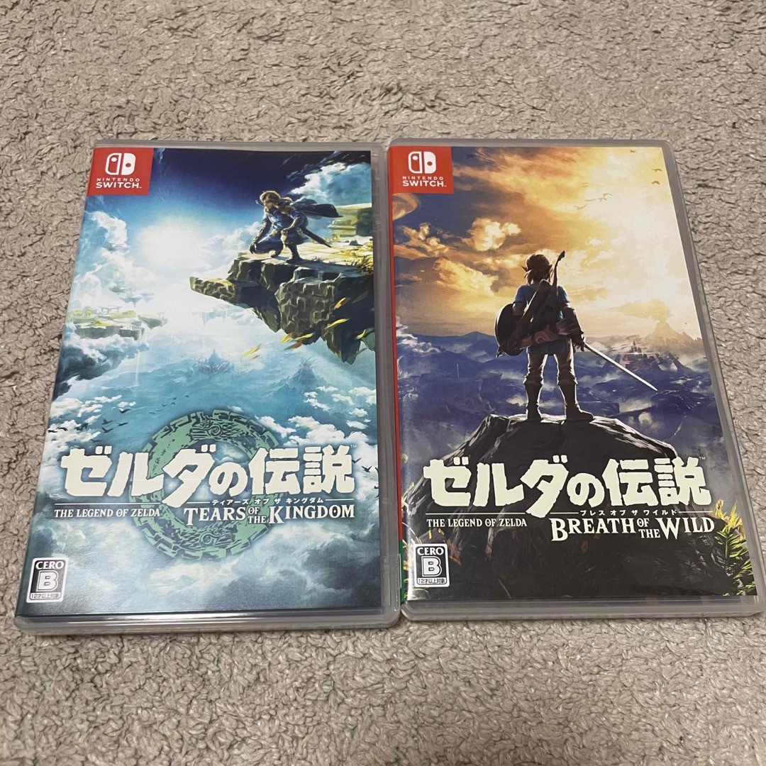 任天堂(ニンテンドウ)のゼルダの伝説 switchソフト2点セット エンタメ/ホビーのゲームソフト/ゲーム機本体(携帯用ゲームソフト)の商品写真