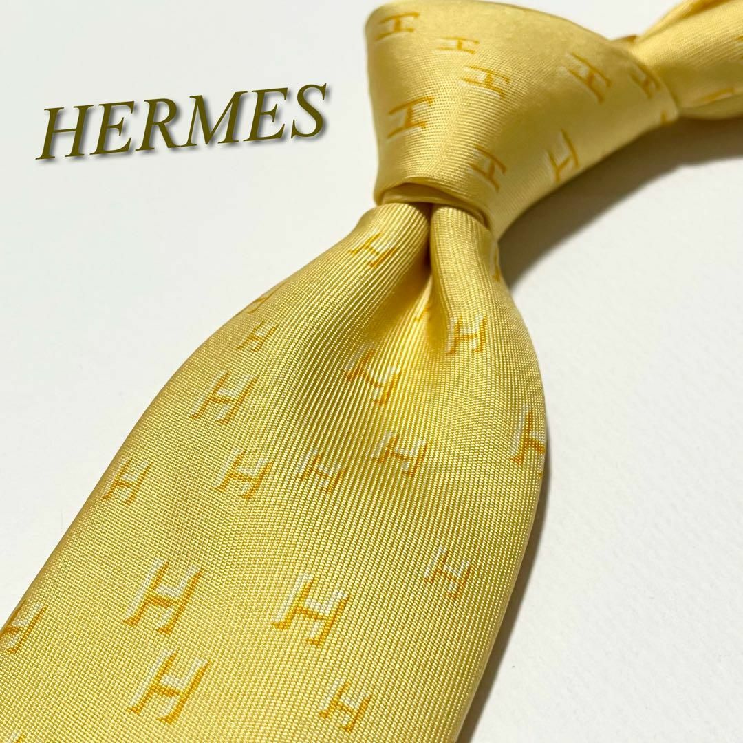 Hermes - 激レア☆【美品】エルメス ネクタイ H柄 ファソネ シルク