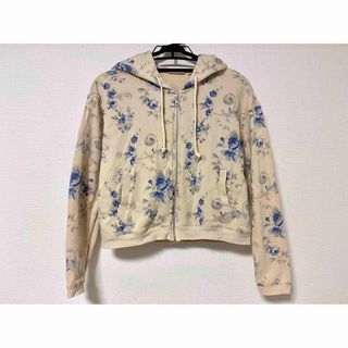 ユニクロ(UNIQLO)のパーカー　ユニクロ　CABBAGES&ROSES M ベージュ　ブルー(パーカー)