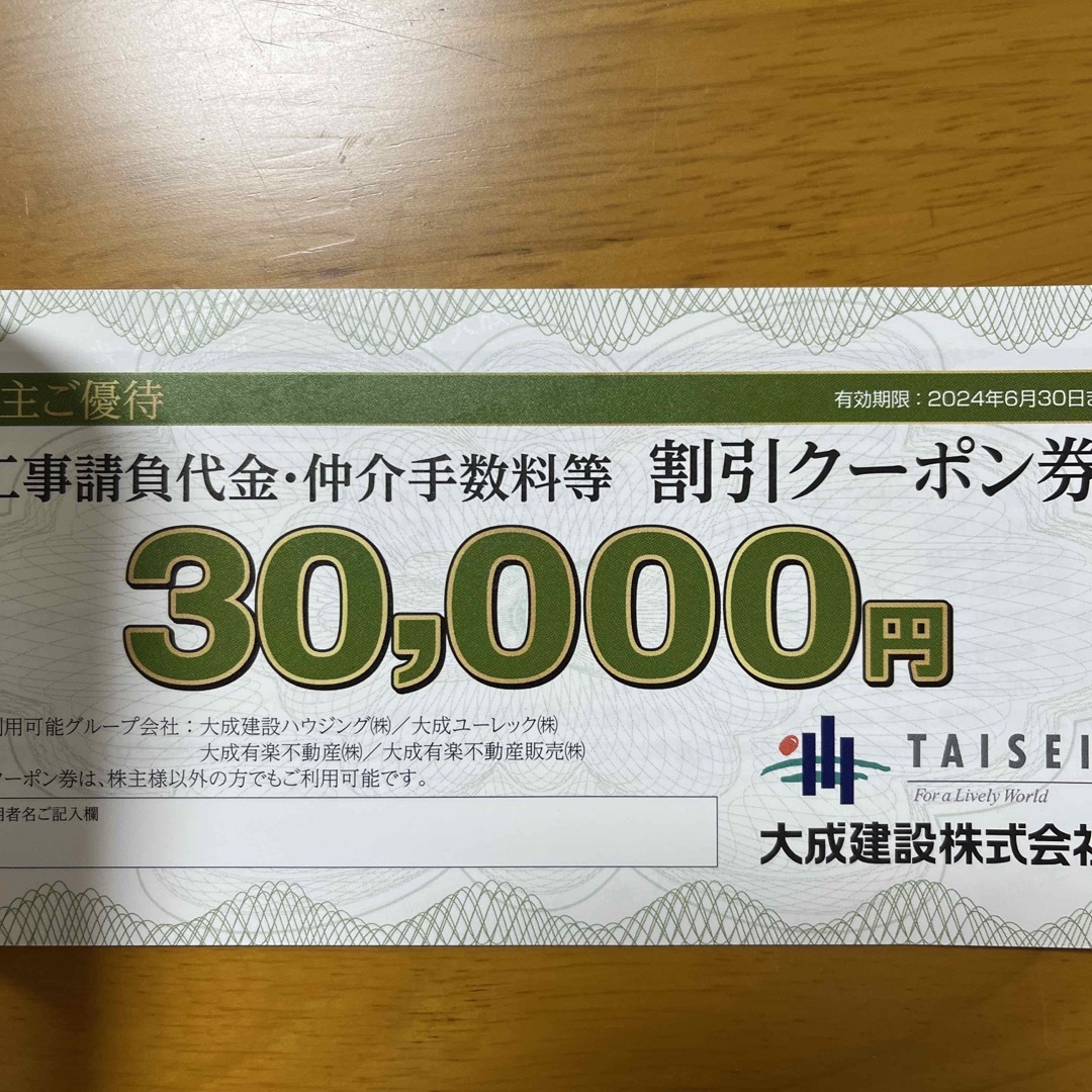 大成建設 株主優待•割引クーポン 1冊セット - その他