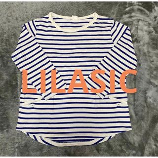 【 LILASIC ボーダーTシャツ ブルー マリン】(カットソー(長袖/七分))