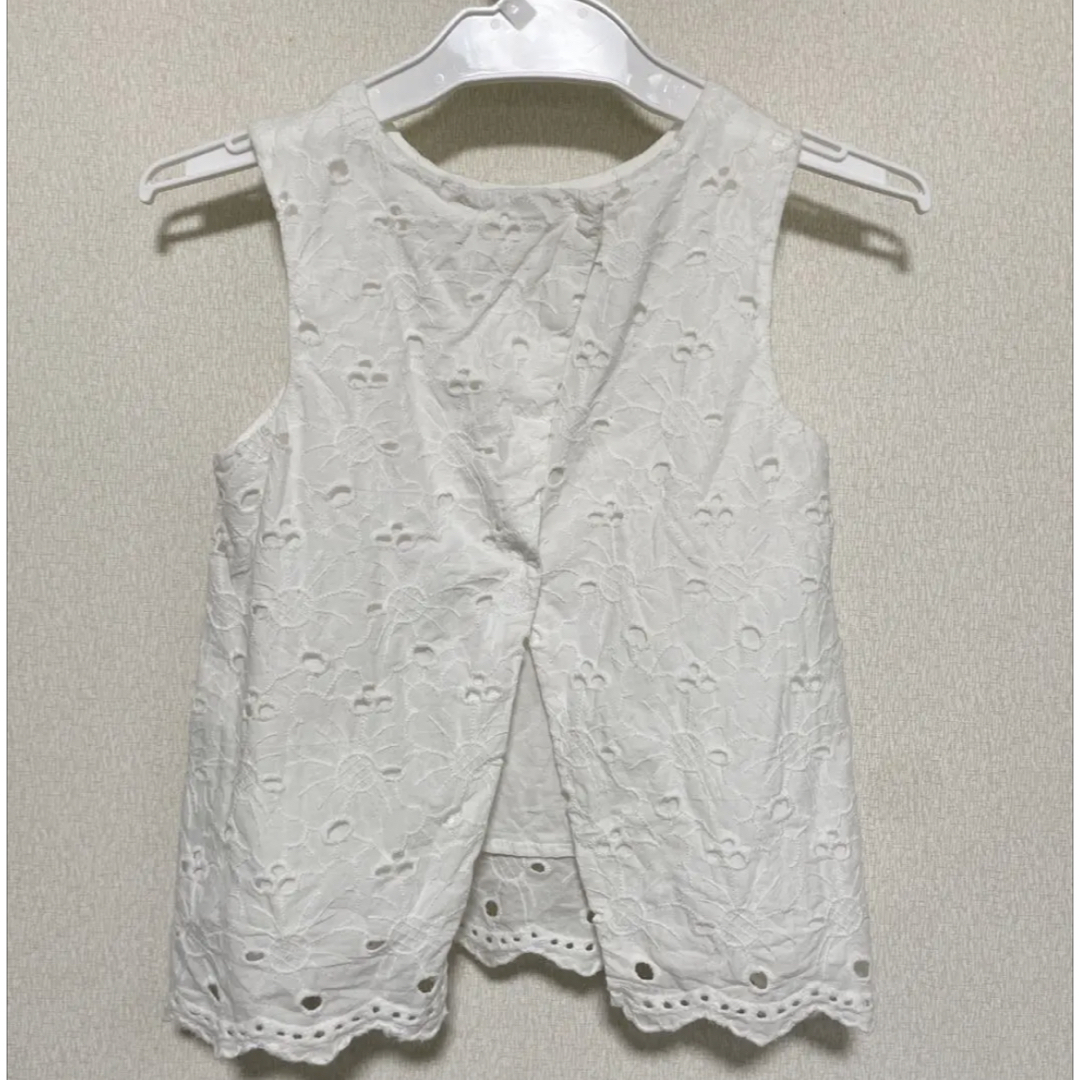 ZARA ZARA キッズ コットンレース ノースリーブブラウスの通販 by AWA ZARA Girls ノースリーブトップス 116cm