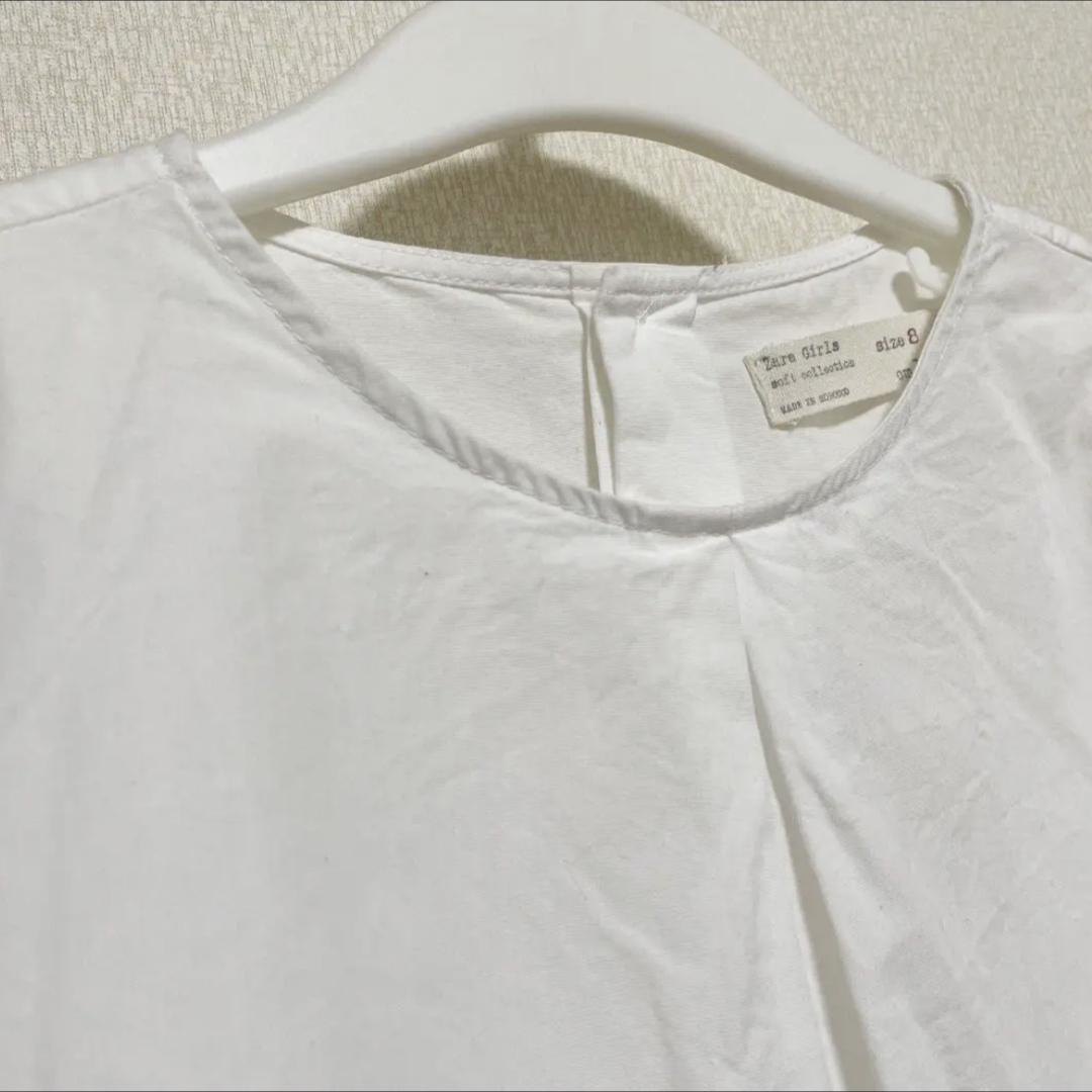 ZARA(ザラ)のほぼ未使用　ZARA キッズ　半袖ブラウス キッズ/ベビー/マタニティのキッズ服女の子用(90cm~)(ブラウス)の商品写真