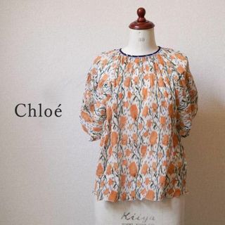 クロエ(Chloe)のクロエ Chloe ブラウス 春夏 半袖 ショートスリーブ 36(シャツ/ブラウス(半袖/袖なし))