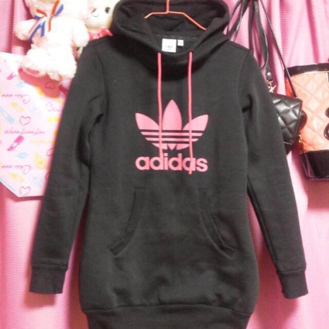 adidas 黒×ピンク♡パーカーの通販 by みり♡'s shop｜アディダスならラクマ