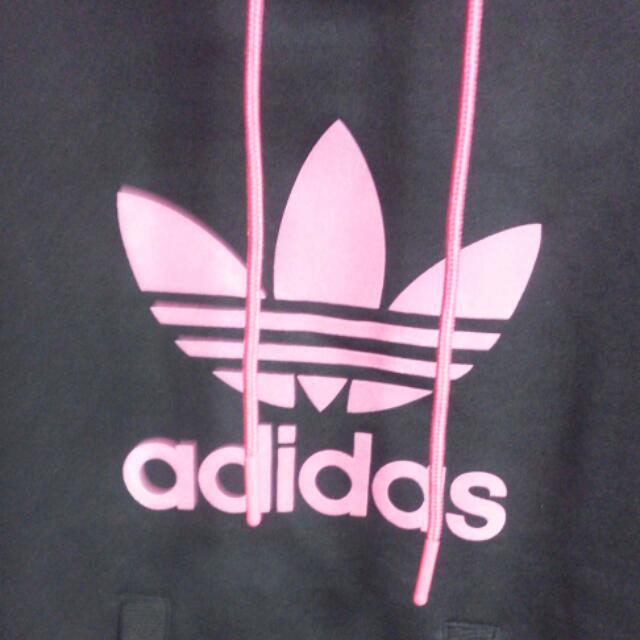 adidas 黒×ピンク♡パーカーの通販 by みり♡'s shop｜アディダスならラクマ