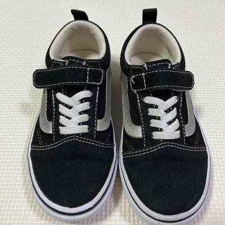 ヴァンズ(VANS)のキッズ　vans バンズ　スニーカー　黒　シルバー　ラメ　18㎝(スニーカー)