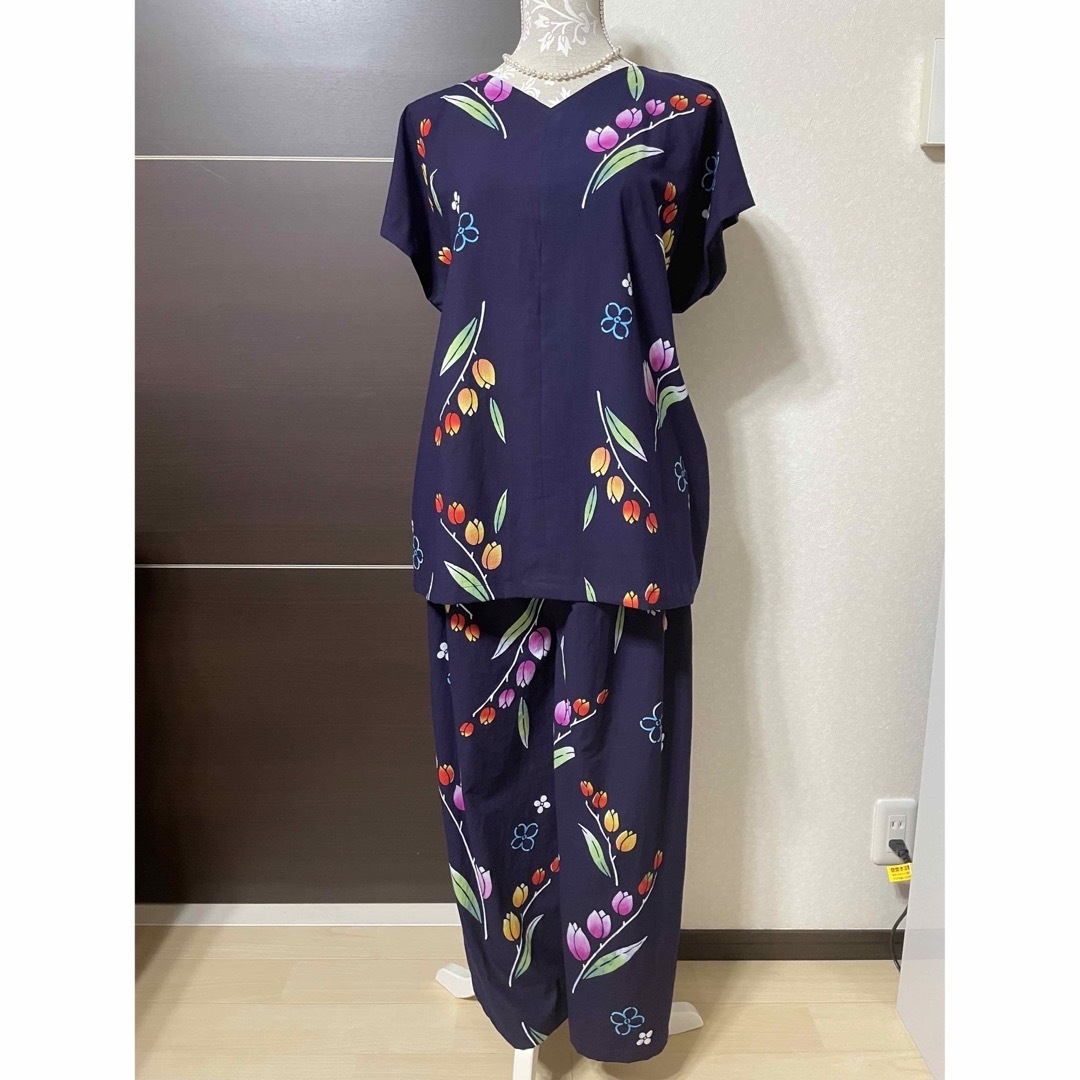 ☆着物リメイク 浴衣リメイク ショートチュニック パンツセット ☆着物リメイク 浴衣リメイク ショートチュニック パンツセット