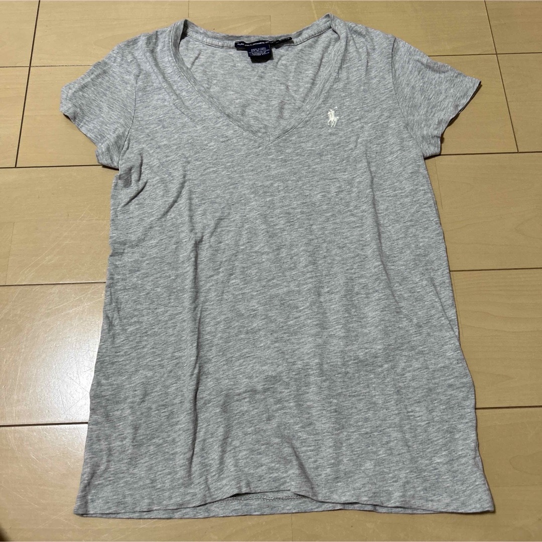 POLO RALPH LAUREN(ポロラルフローレン)のラルフローレンスポーツ　 VネックTシャツ　XS レディースのトップス(Tシャツ(半袖/袖なし))の商品写真