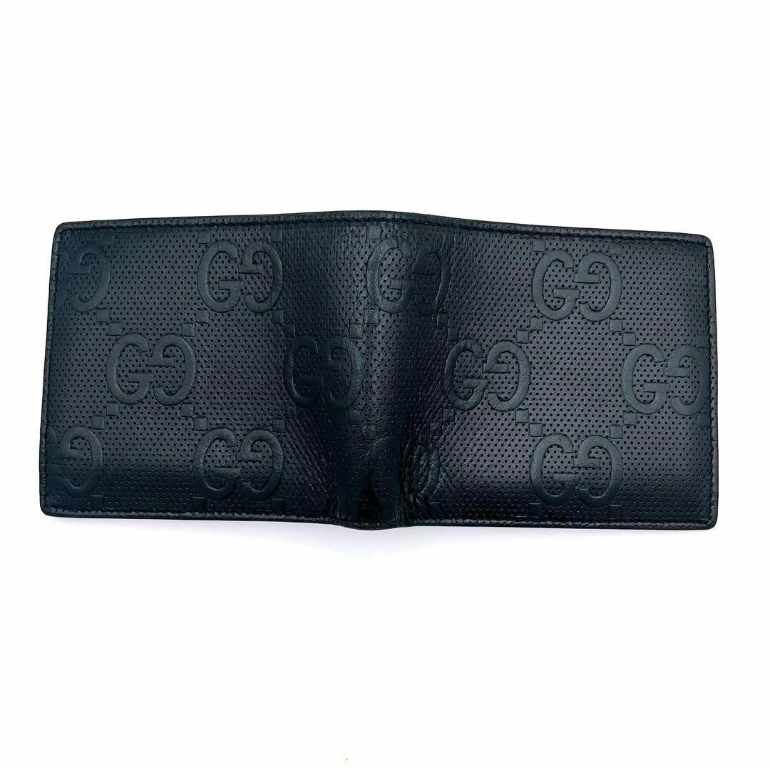 ブランド グッチ 625555 GGエンボス コンパクトウォレット 二つ折り財布