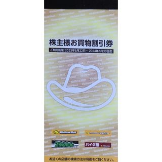 イエローハット株主優待割引券（3000円分）★2024年6月30日迄(その他)