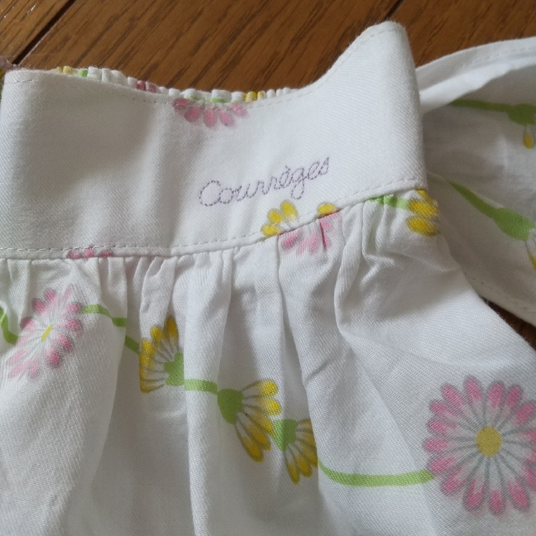 Courreges - スカート 120 白 綿100% 花柄 クレージュの通販 by ゆず's