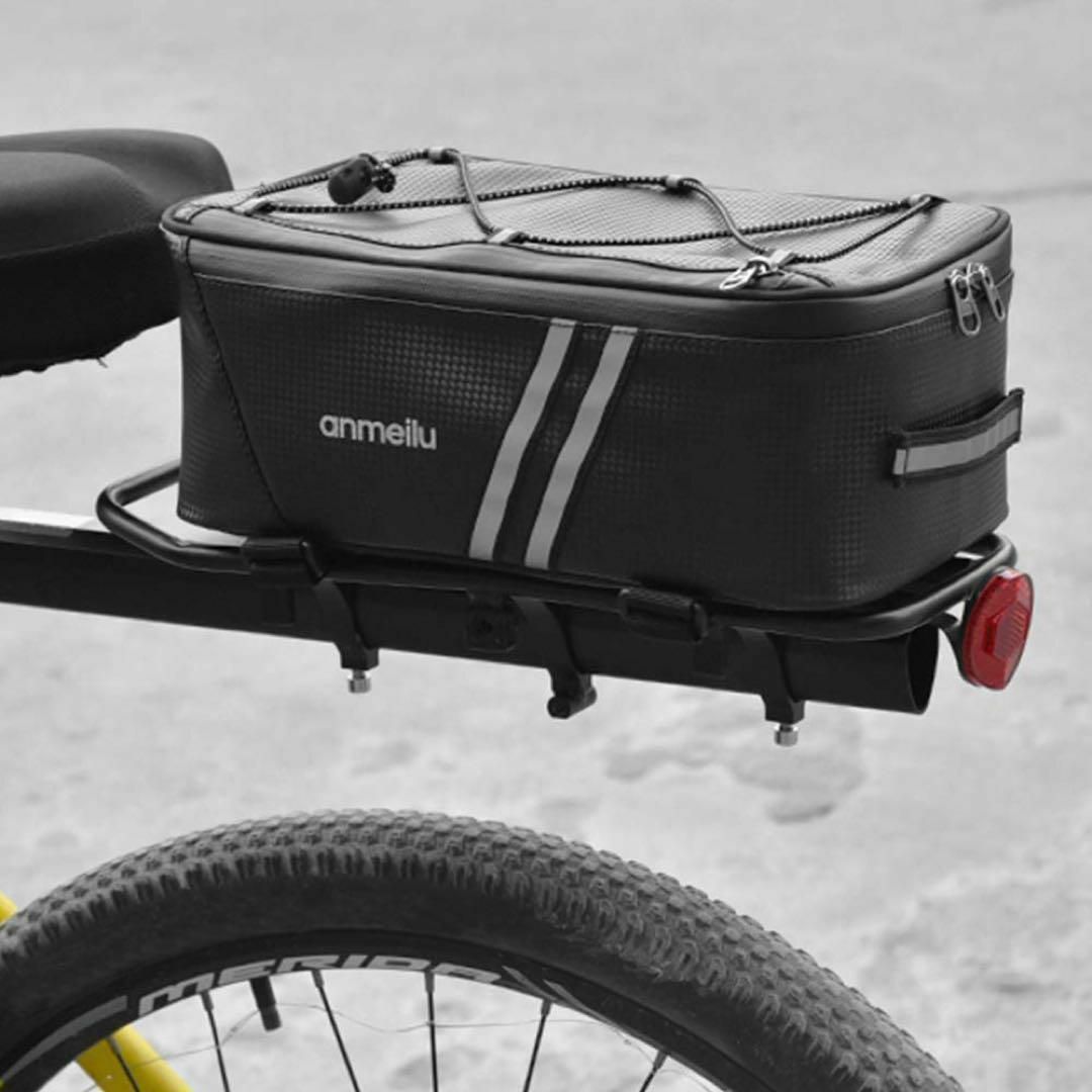 ❗️ラスト1点❗️ 自転車バッグ 耐水性PU素材 7L自転車用荷物バッグ