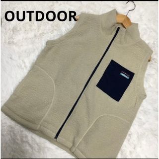 アウトドア(OUTDOOR)の美品　OUTDOOR  ボアベスト　Lサイズ(ダウンベスト)