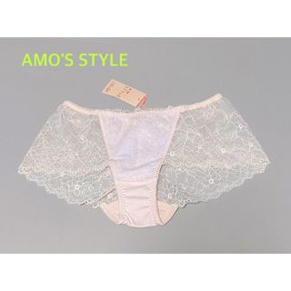 アモスタイル(AMO'S STYLE)のトリンプAMO'S STYLE 総レースボーイズレングスMピンク 定価2530円(ショーツ)