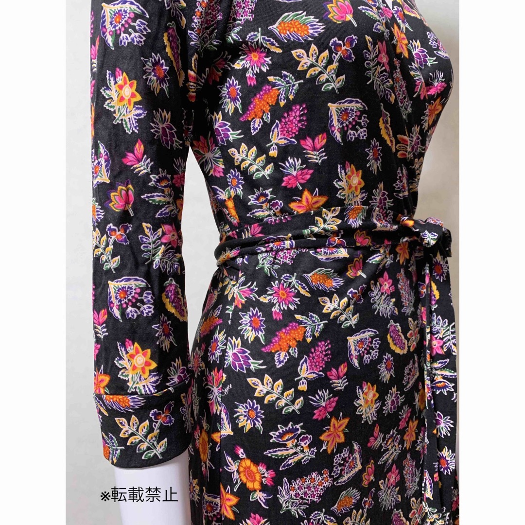 新品 ダイアンフォンファステンバーグ ボタニカルアートプリント ラップワンピース