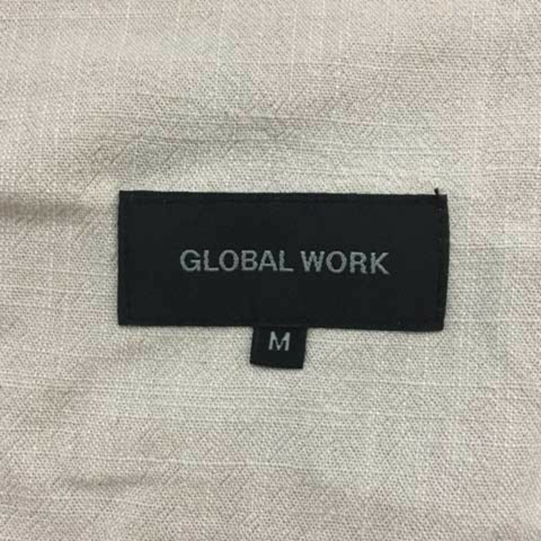 GLOBAL WORK(グローバルワーク)のグローバルワーク ジャケット ノーカラー 無地 五分袖 M ベージュ グレー レディースのジャケット/アウター(その他)の商品写真