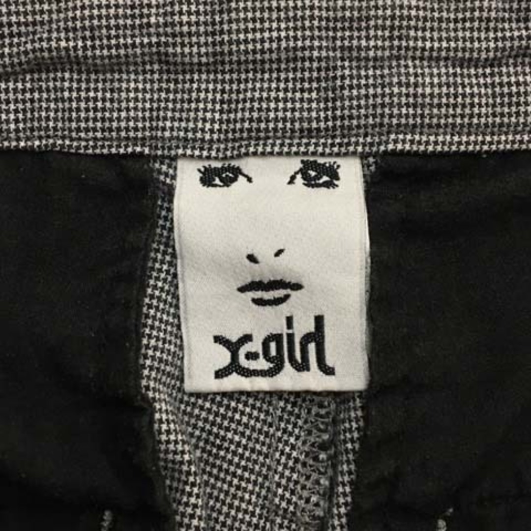 X-girl(エックスガール)のエックスガール パンツ テーパード クロップド 千鳥格子 1 黒 グレー レディースのパンツ(その他)の商品写真