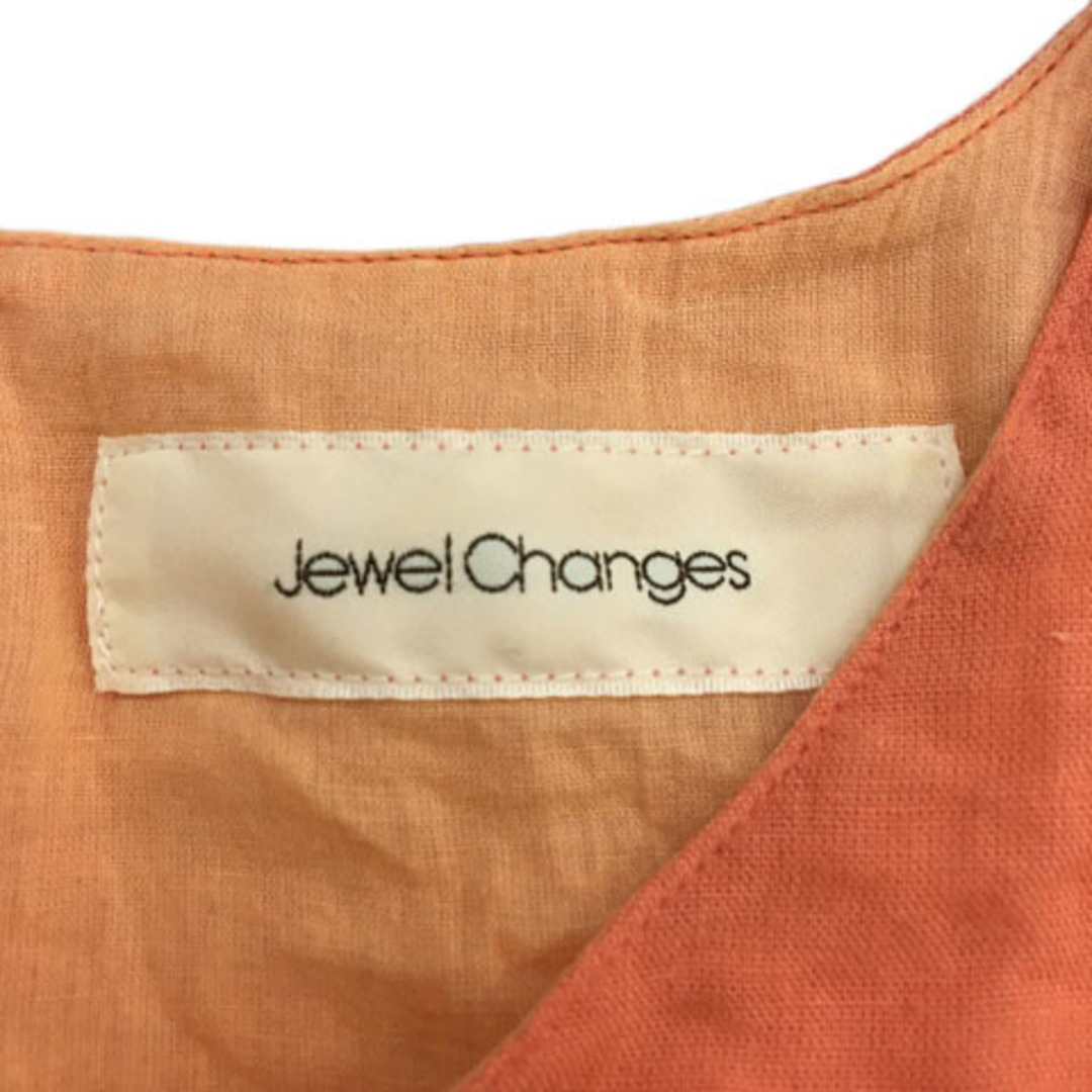 Jewel Changes(ジュエルチェンジズ)のジュエルチェンジズ アローズ ワンピース ミニ ノースリーブ オレンジ ピンク レディースのワンピース(ミニワンピース)の商品写真