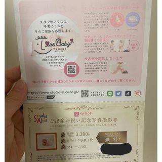 スタジオアリス　撮影券(その他)