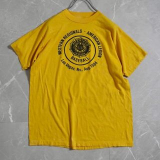 ビンテージTシャツ　黄　シングルステッチ　90s 古着　雰囲気系(Tシャツ/カットソー(半袖/袖なし))