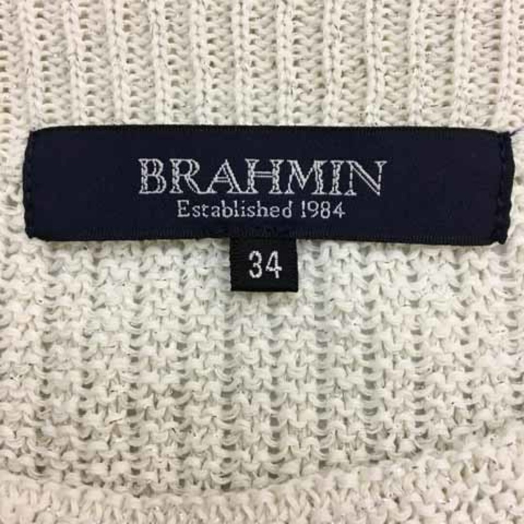 BRAHMIN(ブラーミン)のブラーミン セーター ニット プルオーバー ボートネック ラメ 長袖 34 白 レディースのトップス(ニット/セーター)の商品写真