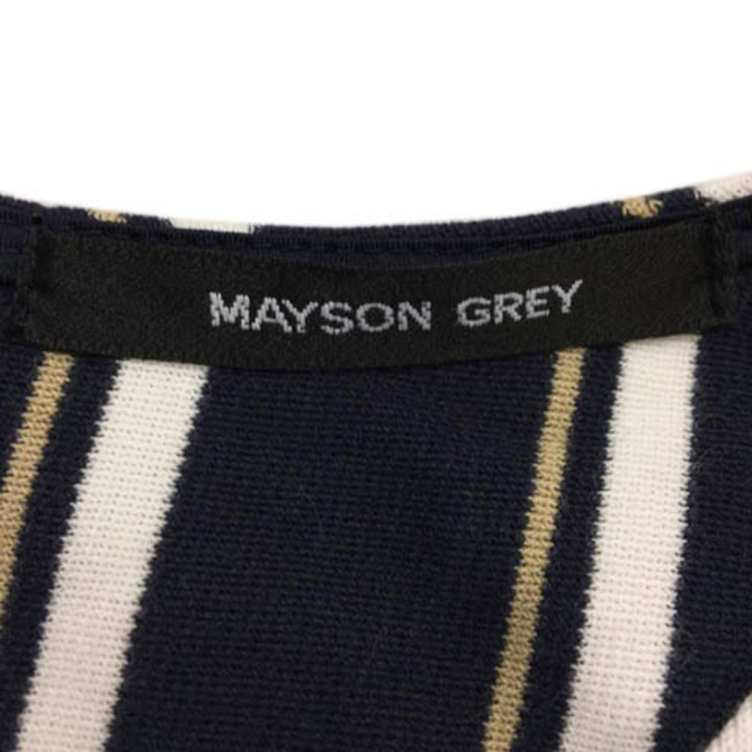 MAYSON GREY(メイソングレイ)のメイソングレイ カットソー プルオーバー ストライプ 七分袖 2 紺 白 レディースのトップス(その他)の商品写真