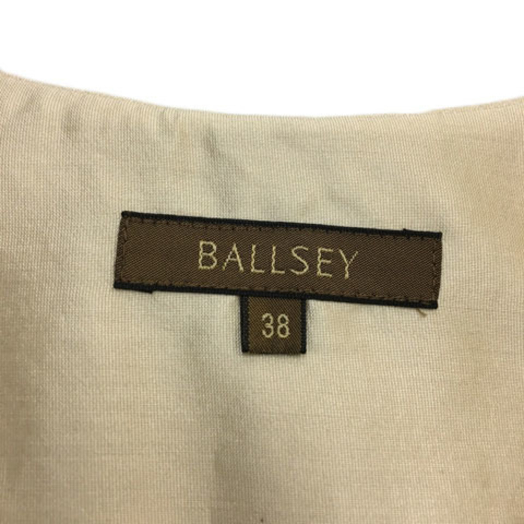 Ballsey(ボールジィ)のボールジー トゥモローランド ワンピース Aライン ひざ丈 38 黒 ベージュ レディースのワンピース(ひざ丈ワンピース)の商品写真