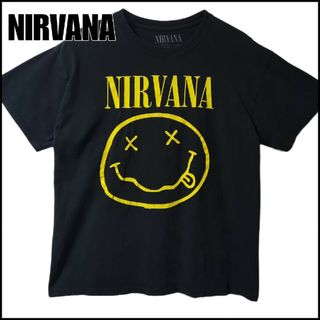 NIRVANA ニルバーナ　スマイル　Tシャツ　バンT　黒　サイズL(Tシャツ/カットソー(半袖/袖なし))