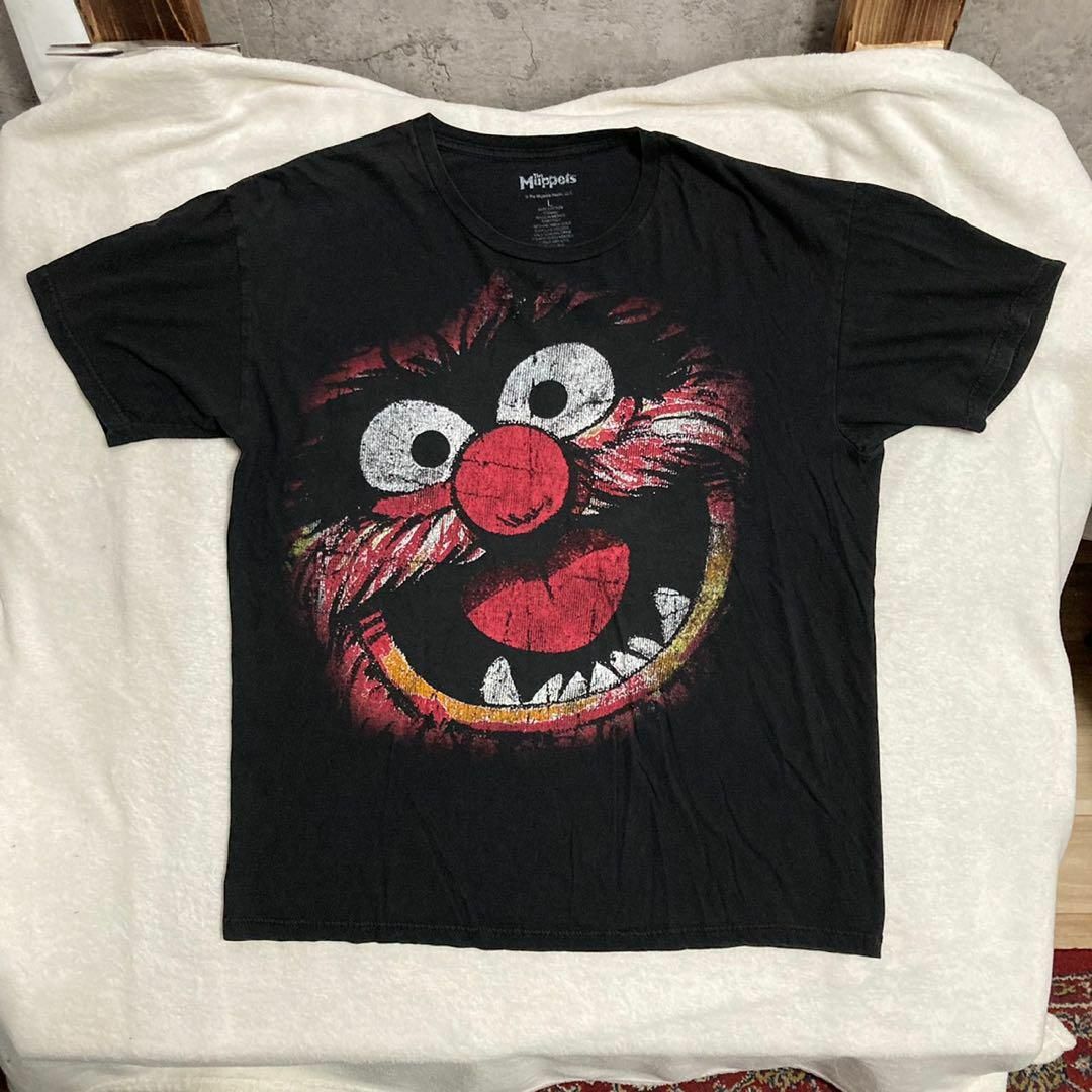 SESAME STREET(セサミストリート)のMHW Tシャツ ビンテージ 古着   黒 セサミストリート　昭和　平成　アニメ メンズのトップス(Tシャツ/カットソー(半袖/袖なし))の商品写真