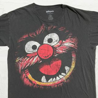 セサミストリート(SESAME STREET)のMHW Tシャツ ビンテージ 古着   黒 セサミストリート　昭和　平成　アニメ(Tシャツ/カットソー(半袖/袖なし))