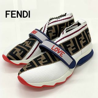 フェンディ(FENDI)の6771 未使用 フェンディ ロゴ スニーカー ファブリック メッシュ ズッカ柄(スニーカー)