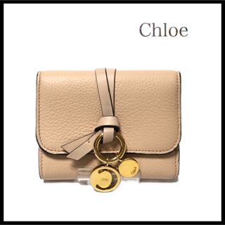 クロエ(Chloe)の【極美品】Chloe クロエ　アルファベット　三つ折り財布　ベージュ(財布)