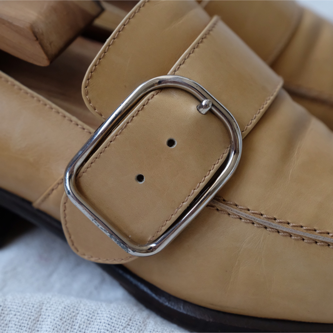 エルメス HERMES 紐靴　ベージュ　35.5