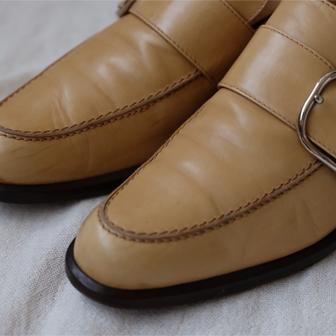 エルメス HERMES 紐靴　ベージュ　35.5