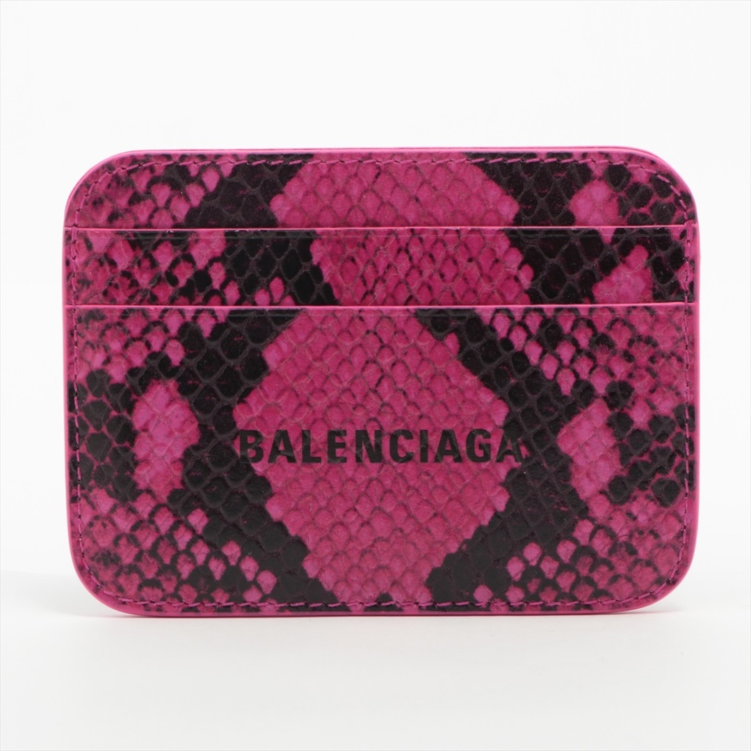 Balenciaga - バレンシアガ ロゴ レザー ピンク レディース カード