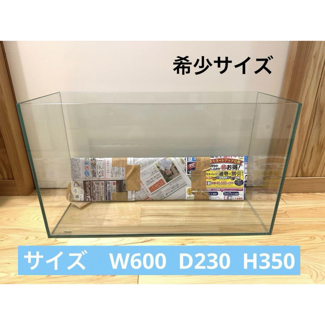 ガラス水槽　w600 d230 h350 希少サイズ　ハイタイプ水槽　送料込み