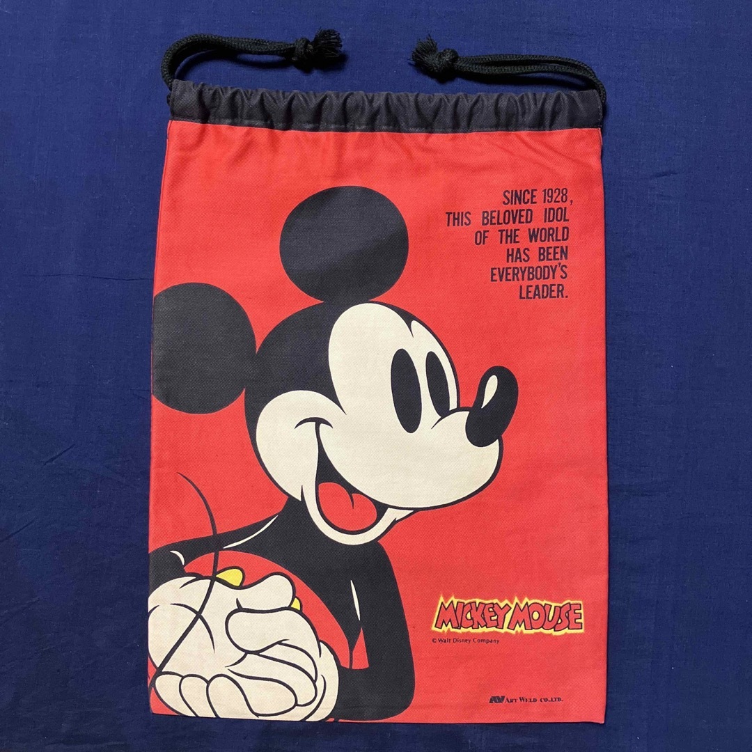 ミッキーマウス(ミッキーマウス)の【レトロ】ミッキーマウス & ミニーマウス 巾着袋 エンタメ/ホビーのアニメグッズ(その他)の商品写真