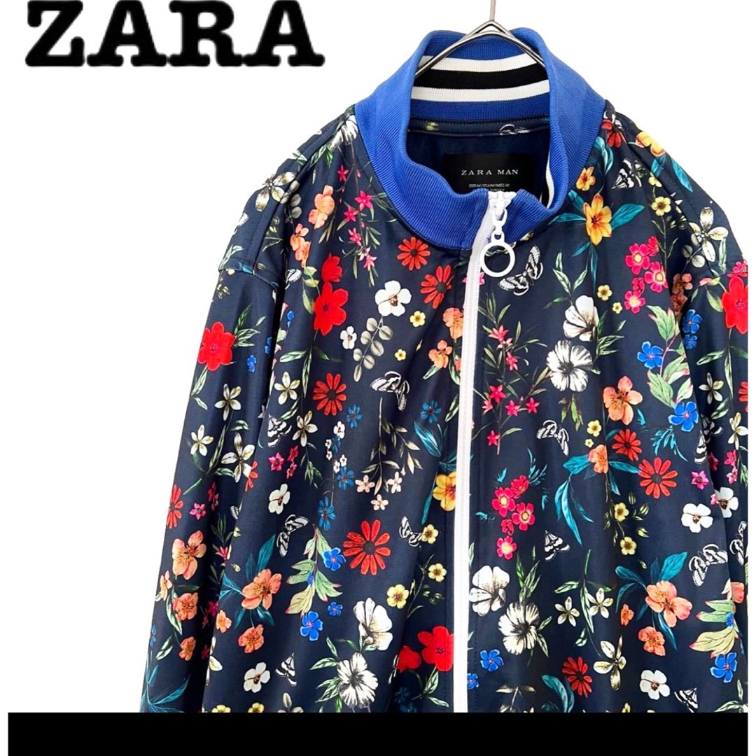 【人気♪】ZARA MAN ザラ　トラックジャケット　ジャージ　花柄　XL