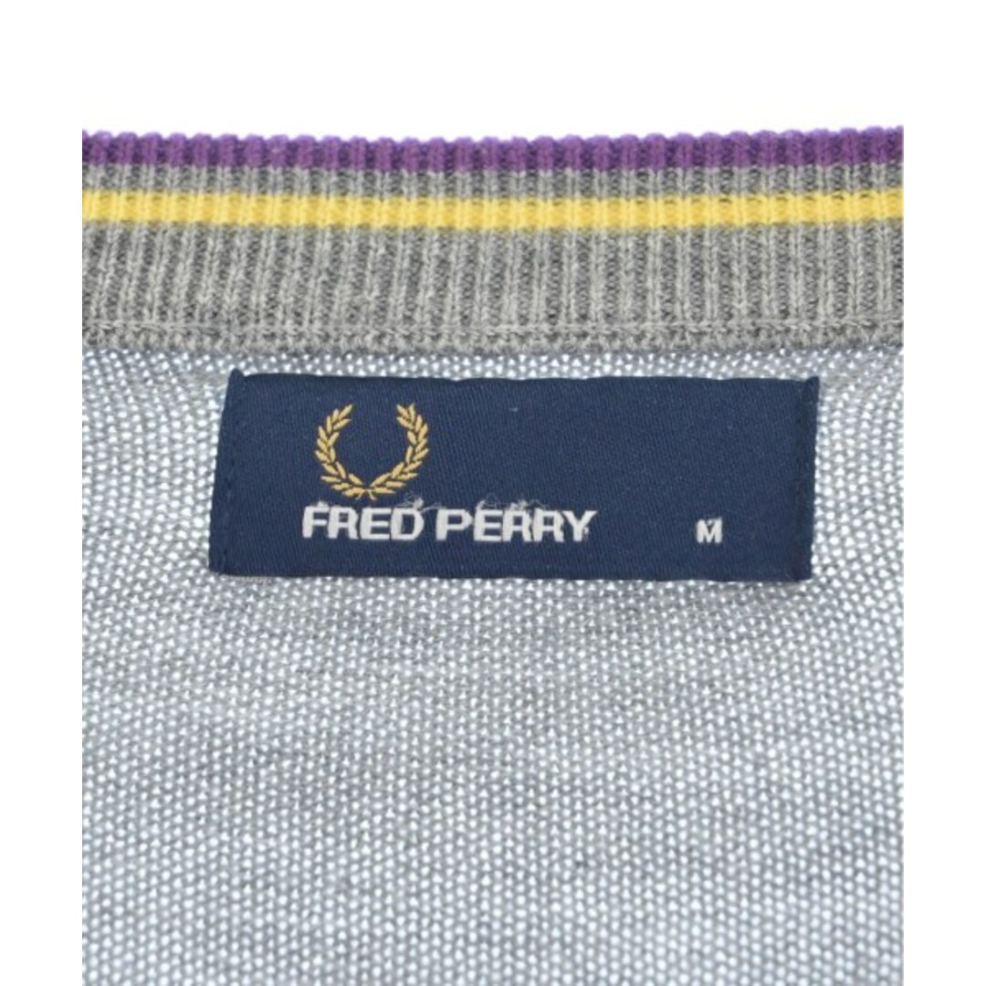 FRED PERRY(フレッドペリー)のFRED PERRY フレッドペリー カーディガン M グレー 【古着】【中古】 メンズのトップス(カーディガン)の商品写真