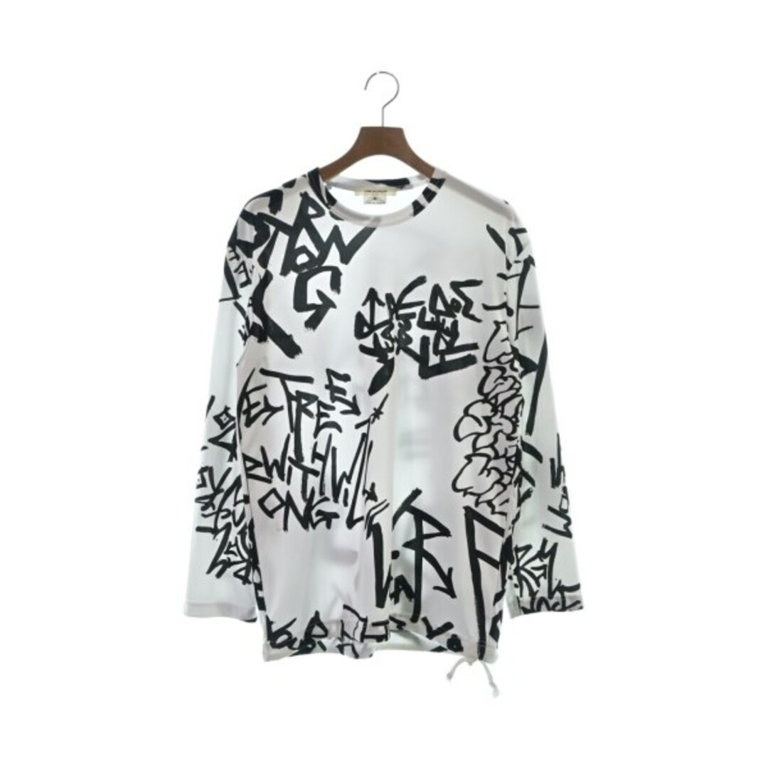 COMME des GARCONS Tシャツ・カットソー M 白x黒(総柄)