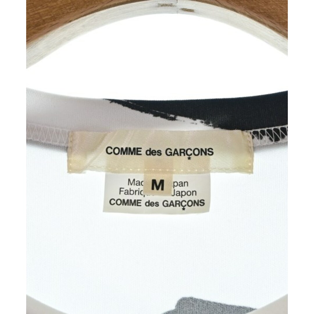 COMME des GARCONS Tシャツ・カットソー M 白x黒(総柄)