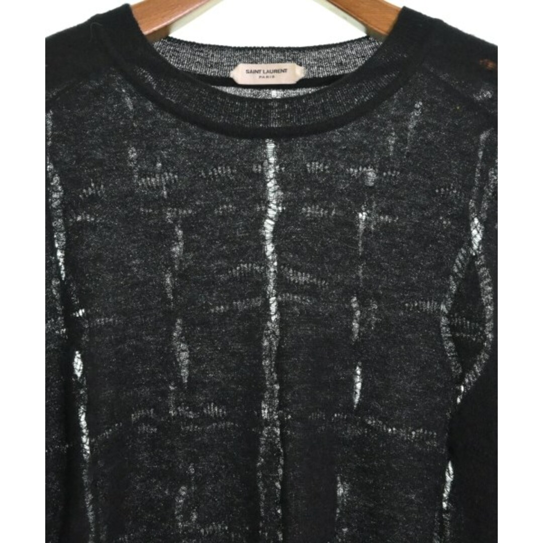 SAINT LAURENT PARIS ニット・セーター M 黒 - ニット/セーター