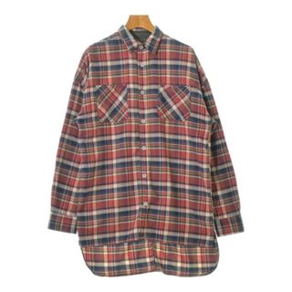 フィアオブゴッド(FEAR OF GOD)のFEAR OF GOD カジュアルシャツ S 赤系x紺xベージュ(チェック) 【古着】【中古】(シャツ)