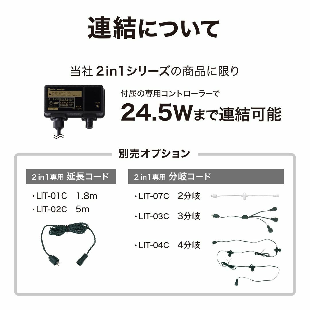 【色: ホワイト&ブルー】タカショー イルミネーション ロングカーテン 250球