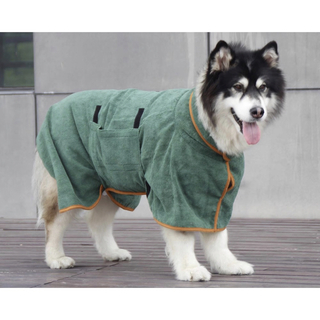 犬用バスローブタオル (XL)吸水速乾 マイクロファイバー (犬)